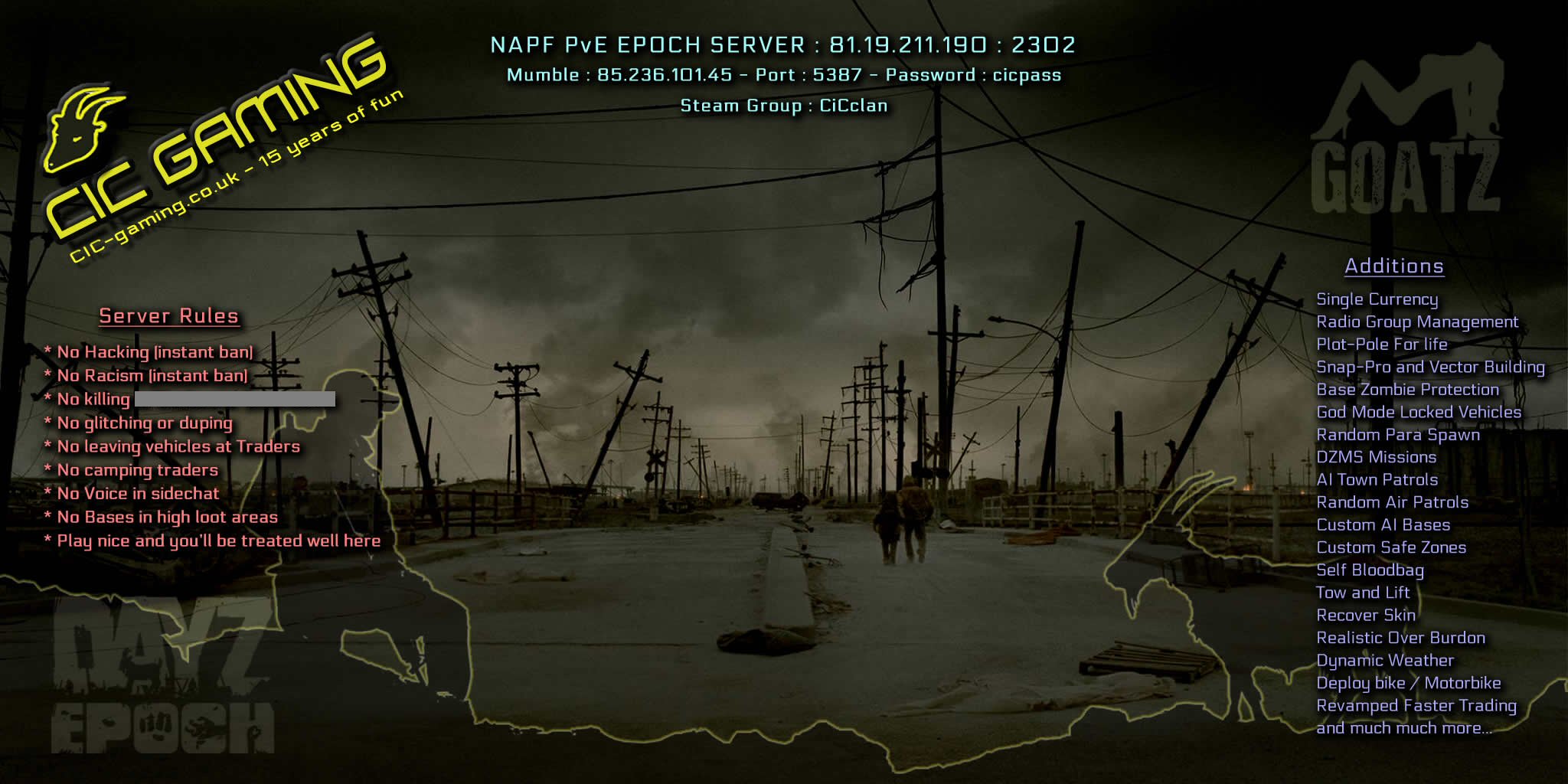 DayZ-Epoch/Server Files/Readme.md at master · EpochModTeam/DayZ-Epoch ·  GitHub